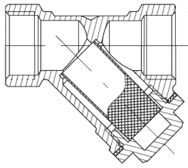 filtr skośny siatkowy
